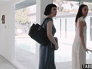 divorced ebony alexis tae seduces sexy realtor into intense lesbian pussy licking