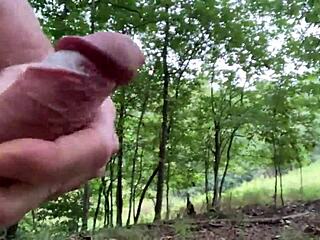 Quer ver eu exibindo e batendo punheta na floresta ao ar livre?