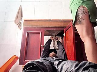 Lonely Housewife Summons Plumber for Savage Bathroom Husband Betrayal Fuck