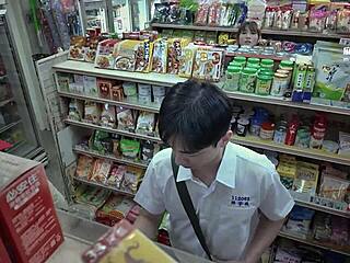 asian big ass big tits model bent over fucked doggystyle cowgirl at work outdoors