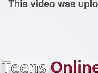 Skinny British 18yo Blonde in Lingerie Fucks Boyfriend for Homemade Creampie Orgasm