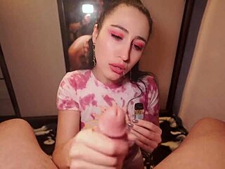 Sexy Neighbor Deepthroats Cock POV Cum Blast
