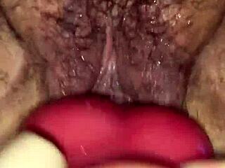 Hairy BBW milf pussy fisted till massive squirting explosion!