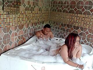 My stepdad fucks my ass so good in the jacuzzi when wife leaves for work part 1