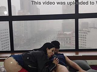 kitty big ass fucks hot at window for viewers