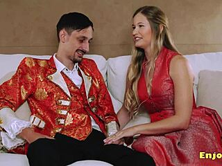 insatiable blonde with shaved pussy and stockings sucks cock hard for xxx action