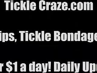 I'm tied up tight while you tickle me for hours straight!