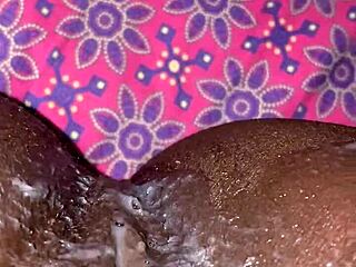 Ebony Slut Squirts On Massive BBC Creampie Pounding