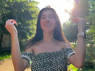 Skinny Teen Public Upskirt Fishnets Ass Plug Flash Pee