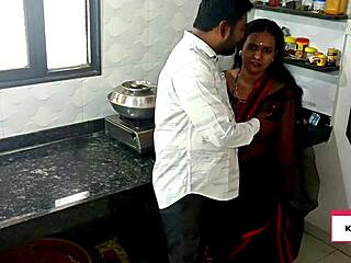 Desi Indian Kavita And Tatya Get Intimate In Kitchen