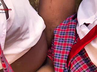 Naughty Schoolgirl Tempts Senior with Big Black Cock After Class