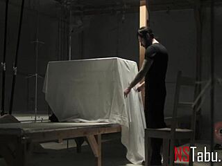 misha mynx punished roughly by tommy pistol in horny slave cage