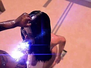 white teen's pussy and ass pounded hard by black cocks in orgy?