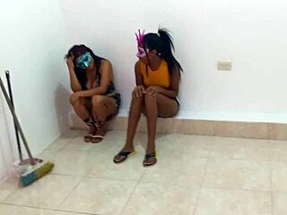 Hot lazy latina milf fucks boss's stepson at work!