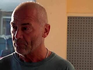 Lulu Gun craves old man's cock after construction site facial and pussy pounding