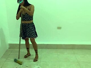 Hot lazy latina milf fucks boss's stepson at work!