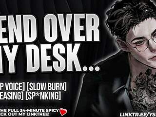 professor spanks my ass raw while i moan for his cock