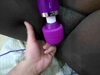 My black BBW wife vibes pussy then takes BBC doggy bareback