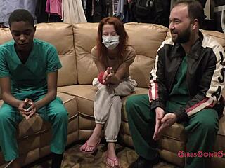 Nurse Jewel Tests Tightest Latex Gloves on Patient