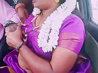 indian housewife in saree gives car driver handjob rimjob with dirty telugu talk