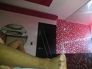 hotel lover pounds wife creampie while hubby waits outside