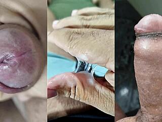 best small dick cumshots and foreskin jerks with gf squirting pussy and tits part 5 😍💦