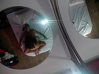 hotel lover pounds wife creampie while hubby waits outside