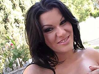 curvy black hair cougar milf shakes huge ass and saggy tits begging for rough boy pounding