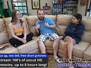 dr tampa chills mira monroe with relaxed gyno exam backstage