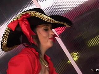 brunette cutie screws sailor with blowjobs and riding