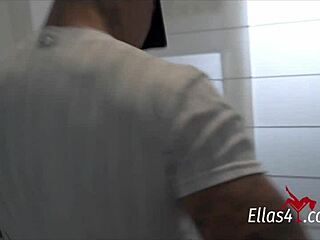 what if tattooed shaved redhead russian rides rough in voyeur group threesome?