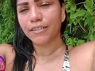 Nicoly Mattos hairy pussy creampie anal without condom leaks jizz