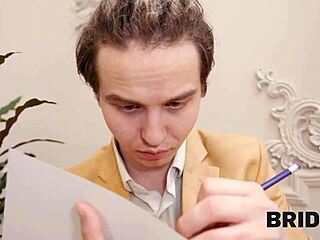 flexible russian bride cuckolds hubby in wild wedding 4some