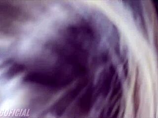 Married blonde sneaks two huge cocks at swingers gloryhole while hubby watches