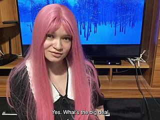 Step Sister's Student Uniform Blowjob Skills Thrill Step Brother