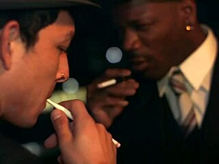 what happens at hardwerk interracial group bang with blondes big natural tits double penetration?