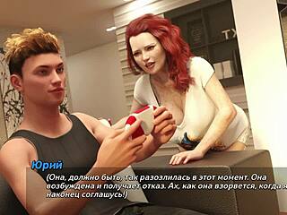 redhead milf slurps banana blowjob squirts orgasm public cumshot