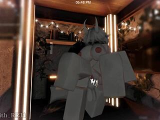 i finally fuck hot demon girl doggystyle creampie after game