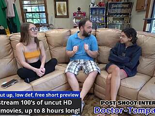 dr tampa chills mira monroe with relaxed gyno exam backstage