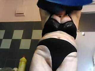 My granny fucks pussy with cucumber