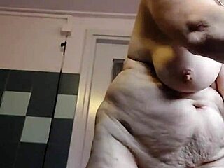 Granny's Hairy Beaver Stuffed With Huge Dildo