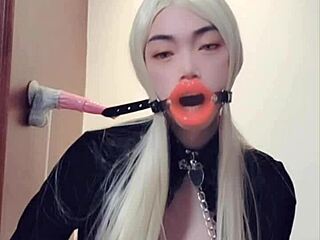 Sex with shemale's monster cock comfy in fishnets heels?