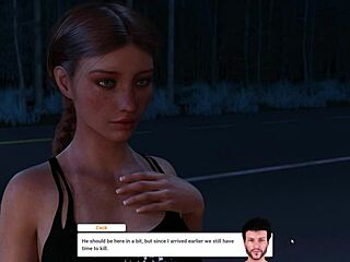 blonde cowgirl rides shaved pussy on ranch at midnight