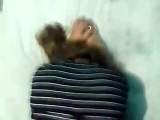 pov shove it deep doggystyle on big bed during webcam