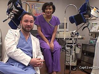 Jackie Banes Latex Nurse Spreads in Hospital Behind Scenes