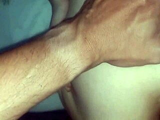 Amateur Brazilian Wife's Virgin Asshole Gently Filled With Creampie