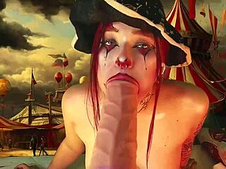 harley quinn stretches her huge ass cheeks with giant dildo—those scars make sense now!!