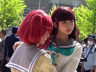 love live sunshine cosplay costumes in playful outfits