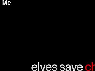 elves blonde brunette big tits lesbian christmas orgy