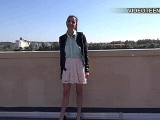 19yo Justine, ready for your first anal casting with that cute petite body and toys?